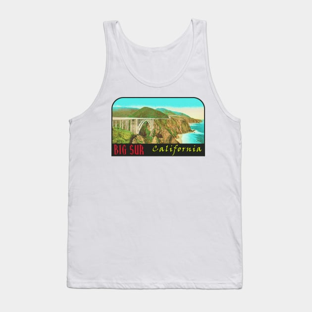 Big Sur California Vintage Tank Top by Hilda74